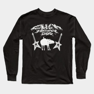 Hardcore  "click the funky dog" - WHITE Long Sleeve T-Shirt